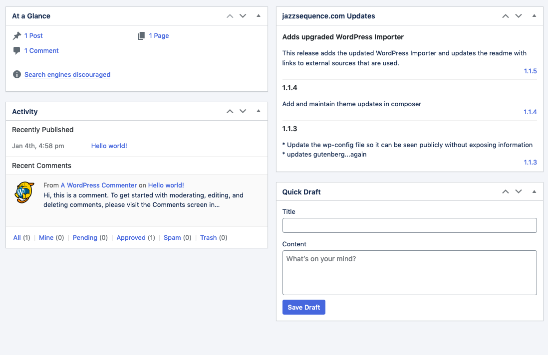 Dashboard Changelog